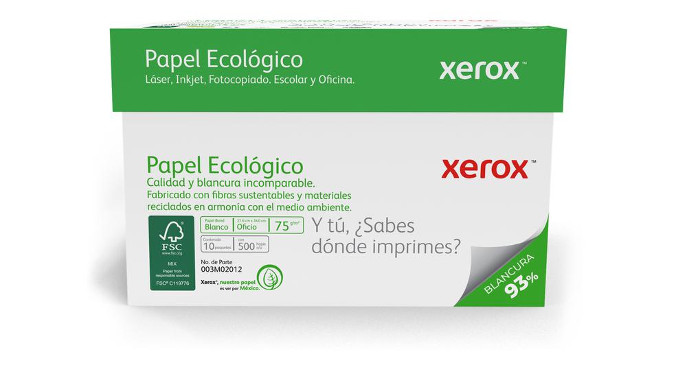 Papel Bond Ecol&oacute;gico Oficio XEROX Ecol&oacute;gico